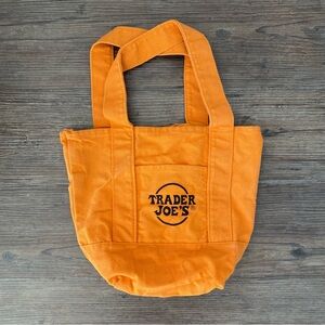 TRADER JOES MINI ORANGE TOTE BAG